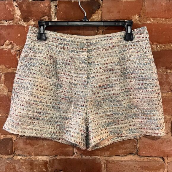 Ted Baker London sparkle cream blue and purple tweed shorts - Medium / 2 - Picture 1 of 5